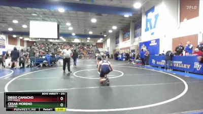 215 lbs Champ. Round 1 - Diego Camacho, Otay Ranch vs Cesar Moreno, Cerritos