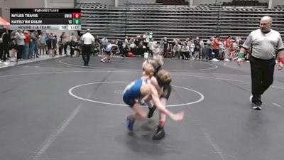 56 lbs Round 1 (8 Team) - Myles Travis, Grundy WC Black vs Katelynn Dulin, Virginia Slaughterhouse