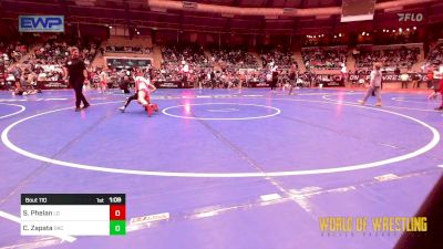 73 lbs Quarterfinal - Savannah Phelan, Lake Gibson vs Clementina Zapata, OKC Saints Wrestling