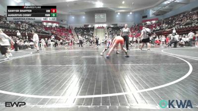 110 lbs Quarterfinal - Sawyer Shaffer, Caney Valley Wrestling vs Augustus Cosby, Pawhuska Elks Takedown