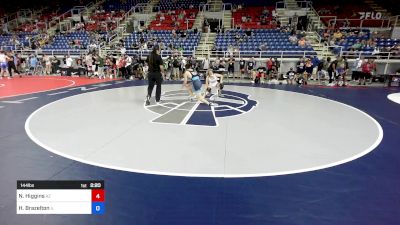 144 lbs Cons 128 #2 - Nathanial Higgins, AZ vs Holden Brazelton, IL