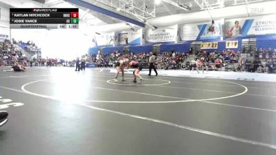 145 lbs Quarterfinal - Kaylan Hitchcock, Olathe North vs Josie Vance, Olathe South