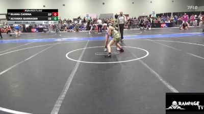 100 lbs Cons. Round 1 - Alyanna Barrager, Cherryvale vs Eliana Cadena, South Central Punisher