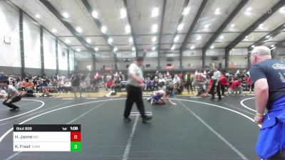 102 lbs Round Of 16 - Hudson Jaime, Big Cat Wrestling vs Kellen Frost, Team Aggression