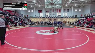 150 lbs Semifinals (8 Team) - Landen Messick, Laurel H S vs Alec Baxley, Saint Mark`s