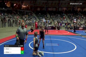 49 lbs Round Of 16 - Axel Baker, Claremore Wrestling Club vs Jackson Dolan, RAW