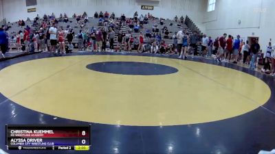 108 lbs Round 2 - Christina Kuemmel, M3 Wrestling Academy vs Alyssa Driver, Columbia City Wrestling Club