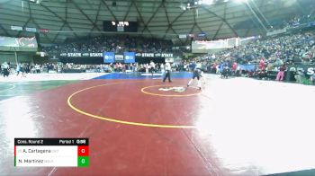 Girls 3A/4A 105 Cons. Round 2 - Angel Cartagena, Central Kitsap (Girls) vs Nyellie Martinez, Moses Lake (Girls)