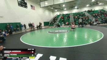 130 lbs Cons. Round 3 - Addison Anderson, Kemmerer vs Leona Vickers, Worland