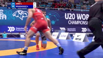 74 kg 1/2 Final - Shingo Ando, Japan vs Ali Abbas REZAEIAGHOUZGELEH, Iran