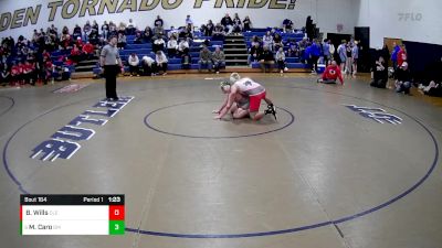 189 lbs Semifinal - Matt Caro, General McClane vs Brayden Wills, Clearfield