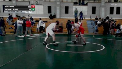 215 lbs 9th Place - Kris Labbe, Hingham vs Zachary Soper, Whitman-Hanson