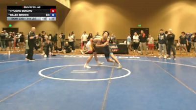 144 lbs Cons. Semis - Thomas Bencho vs Caleb Brown, KD Training Center