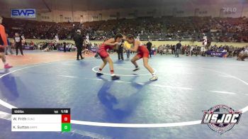 100 lbs Round Of 16 - Weslee Frith, Duncan Demon Wrestling vs Kenzie Sutton, Amped Wrestling Club