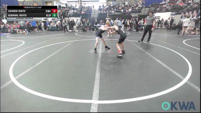73 lbs Consolation - Zaiden Dietz, D3 Wrestling Cluib vs Ezekiel Boyd, Harrah Little League Wrestling