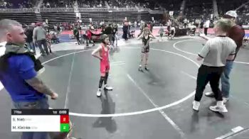 77 lbs Quarterfinal - Max Kleinke, Sidney WC vs Brooks Bath, Touch Of Gold