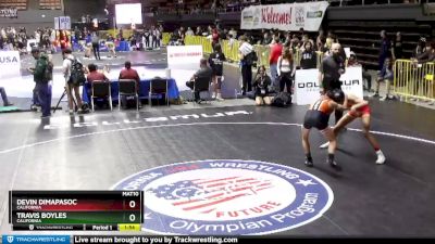 113 lbs Champ. Round 2 - Devin Dimapasoc, California vs Travis Boyles, California