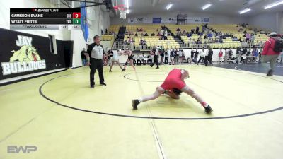 106 lbs Consolation - Cameron Evans, Grove vs Wyatt Fritts, Tahlequah Wrestling Club