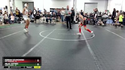 92 lbs Round 2 (8 Team) - Adrian Szumowski, Mat Warriors vs Miles Haynes, Terps Xtreme