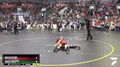 64 lbs Cons. Round 1 - Sagan Weaver, Michigan West WC vs Jax Dutcher, Chippewa Hills Youth