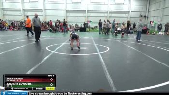 52 lbs Round 5 (6 Team) - Zoey Eicher, Phoenix Blue vs Zachery Edwards, 4M