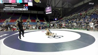 110 lbs Quarters - Nakayla Dawson, MI vs Kendall Moe, IN