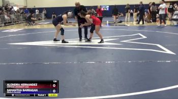 136 lbs 5th Place Match - Samantha Barragan, Menlo College vs Alondra Hernandez, Simpson University (CA)
