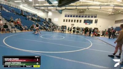 145 lbs Semifinal - Kayleb Farris, Top Of The Rock Wrestling Club vs Jaxon Martinez, Eastside United Wrestling Club