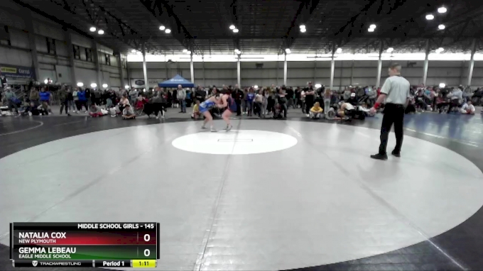 145 lbs Quarterfinal - Natalia Cox, New Plymouth vs Gemma LeBeau, EAGLE ...