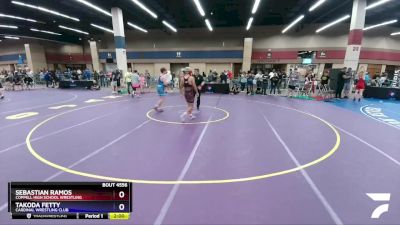 136 lbs Quarterfinal - Sebastian Ramos, Coppell High School Wrestling vs Takoda Fetty, Cardinal Wrestling Club