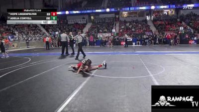 60 lbs Cons. Round 1 - Adelia Coryell, Oberlin Wrestling Club vs Hope Lingenfelter, Burlington