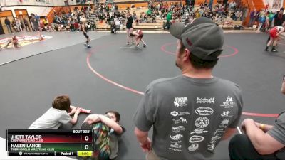 63 lbs Cons. Round 3 - Jhett Taylor, Cody Wrestling Club vs Halen Lahoe, Thermopolis Wrestling Club