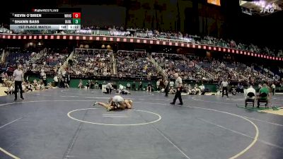 3A 138 lbs 1st Place Match - Kevin O`Brien, West Rowan High School vs Shawn Bass, Dudley