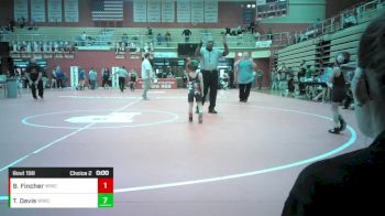 8U - 43 lbs 3rd Place Match - Tinley Davis, Wawasee Wrestling Club vs Beau Fincher, Warrior Wrestling Club