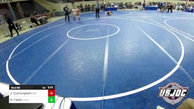 85 lbs Quarterfinal - Jackson Cunnyngham, Oklahoma Wrestling Academy vs Beckhem Fields, Cowboy Wrestling Club