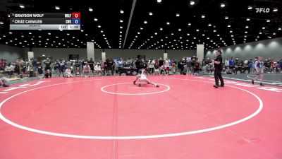 86 lbs Semis - Grayson Wolf, Wolfpak vs Cruz Canales, Claremore Wrestling Club