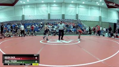 95 lbs Round 5 (6 Team) - Devin Pace, Portage Wrestling Club vs Isaac Young, Noblesville Wrestling Club