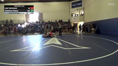 141 lbs Quarterfinal - Jeremiah Steele, Menlo College vs Lain Yapoujian, Unattached