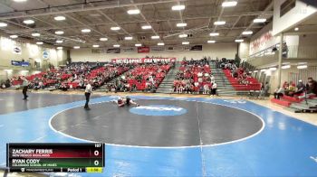 197 lbs Quarterfinal - Zachary Ferris, New Mexico Highlands vs Ryan Cody, Colorado School Of Mines