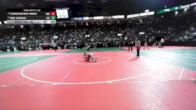 96 lbs Cons. Round 3 - Ben Jordan, LBSA vs Christopher Perez, XGWA