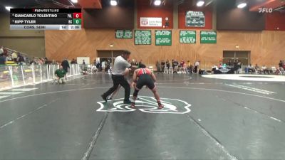 184 lbs Cons. Semi - Giancarlo Tolentino, Palomar College vs Kipp Tyler, Bakersfield College