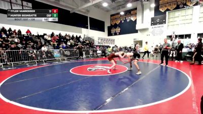 126 lbs Cons. Round 2 - Tyler Vanbebber, Temecula Valley vs Hunter Besneatte, Chaparral