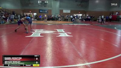 125 lbs Cons. Round 4 - Daniel McEntyre, Montevallo Unattached vs Bryson Rowley, Kentucky Wesleyan University