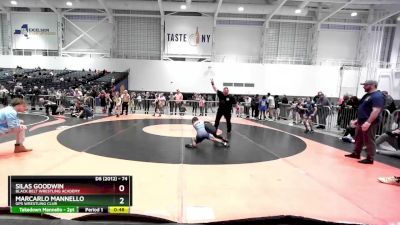 74 lbs Semifinal - Silas Goodwin, Black Belt Wrestling Academy vs Marcarlo Mannello, GPS Wrestling Club