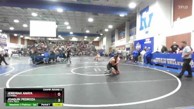 138 lbs Champ. Round 2 - Joaquin Pedroza, Costa Mesa vs Jeremiah Anaya, La Habra