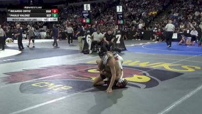 120 lbs Quarterfinal - Ricardo Ortiz, Brawley (SD) vs Paulo Valdez, Hesperia (SS)