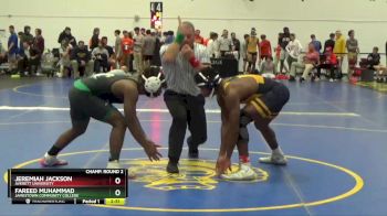 165 Freshman/Soph Champ. Round 2 - Fareed Muhammad, Jamestown Community College vs Jeremiah Jackson, Averett University