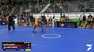 70 lbs Semifinal - Lucas Allison, NE vs Matthew Campos, CA