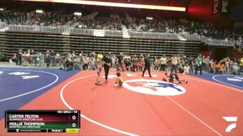 53 lbs Round 1 - Mollie Thompson, Riverton USA Wrestling vs Carter Felton, Glenrock Wrestling Club