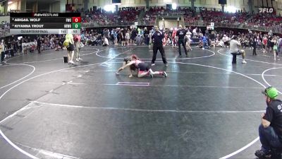 95 lbs Quarterfinal - Kiyanna Trout, Nebraska Elite Wrestling Club vs Abigail Wolf, Fremont Wrestling Club